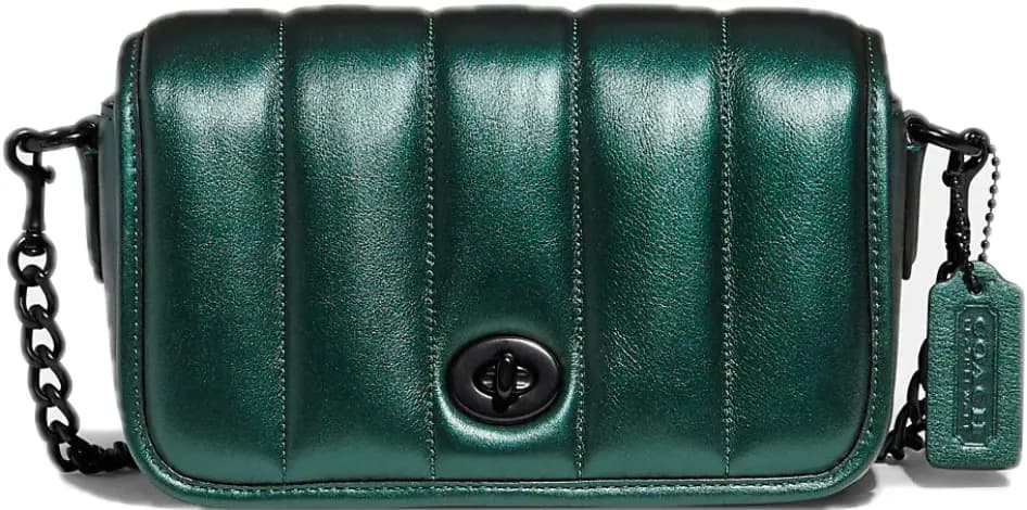 Túi Coach Dinky 18 With Quilting 'Metallic Dark Green' C6622-V5TFU