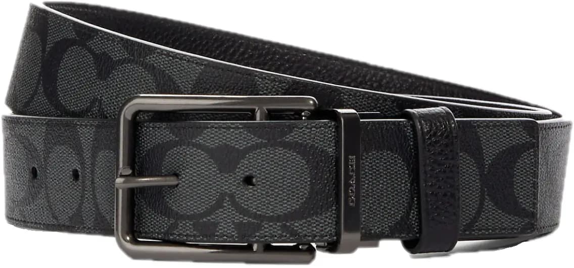 Thắt Lưng Coach Double Bar Buckle Cut To Size Reversible 'Black' 91288-QBMI5