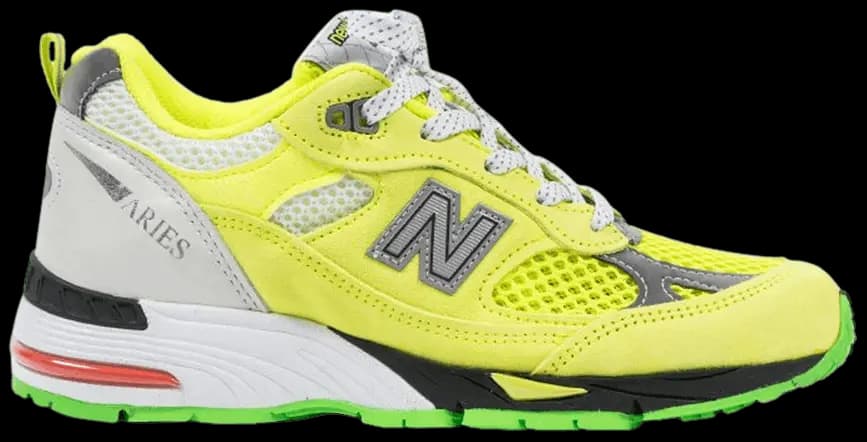 Giày New Balance Aries x Wmns 991 Made in England 'Neon Yellow' W991AFL