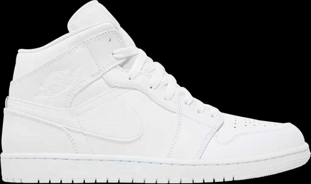 Giày Nike Air Jordan 1 Mid 2022 'Triple White' 554724-136