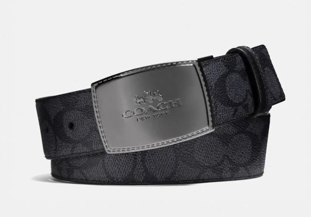 Thắt Lưng Coach Stitched Plaque Cut-to-Sized 64084-CQBK