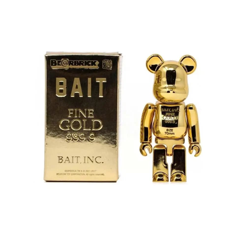 Mô Hình Bearbrick Bait Gold 9999 400%