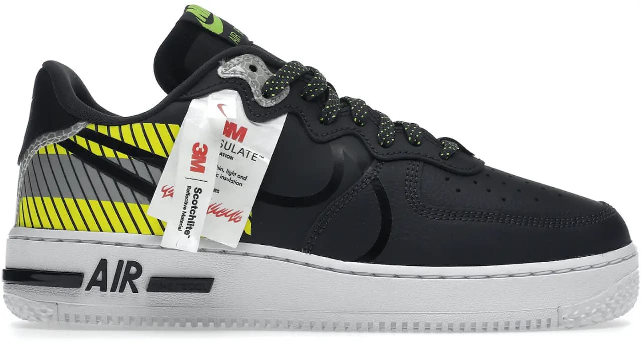 Giày Nike 3M x Air Force 1 React LX 'Anthracite Volt' CT3316-003