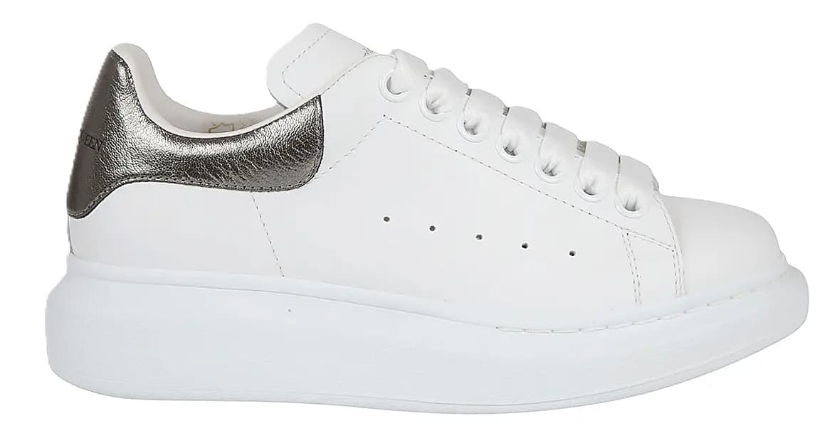 Giày Alexander McQueen Wmns Oversized 'Bleach White Silver' 553770-WHFBU-9042