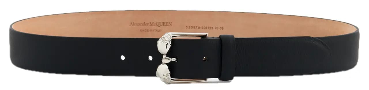Thắt Lưng Alexander McQUEEN Skull Leather 'Black' 5508760PY0N1000