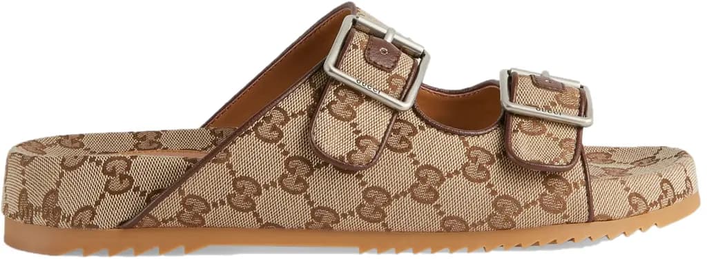 Dép Gucci Strap Slide Sandal 'Beige Canvas' 658020-2HK60-9791