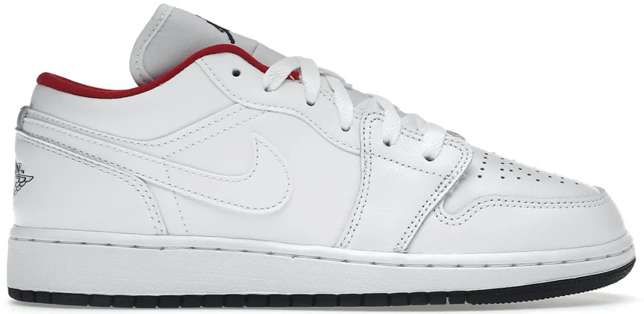 Giày Nike Air Jordan 1 Low 'White Gym Red Black' 553560-164