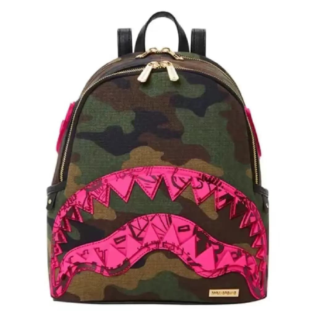 Balo Sprayground Graffiti Shark Mouth 'Camo' W0845719 Balo Sprayground Graffiti Shark Mouth 'Camo' W0845719