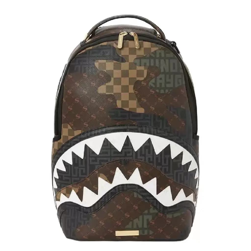 Balo Sprayground Stitching Shark Mouth 'Brown' W0915705 Balo Sprayground Stitching Shark Mouth 'Brown' W0915705
