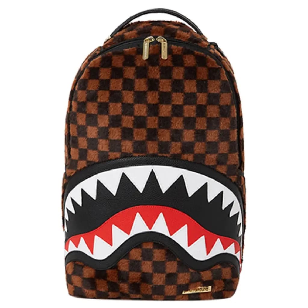 Balo Sprayground Plush Shark Mouth 'Couples Brown' W0915707 Balo Sprayground Plush Shark Mouth 'Couples Brown' W0915707