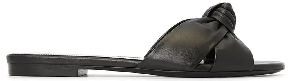 Dép Saint Laurent Bianca Mule Slippers 'Black' 633961-1N800-1000