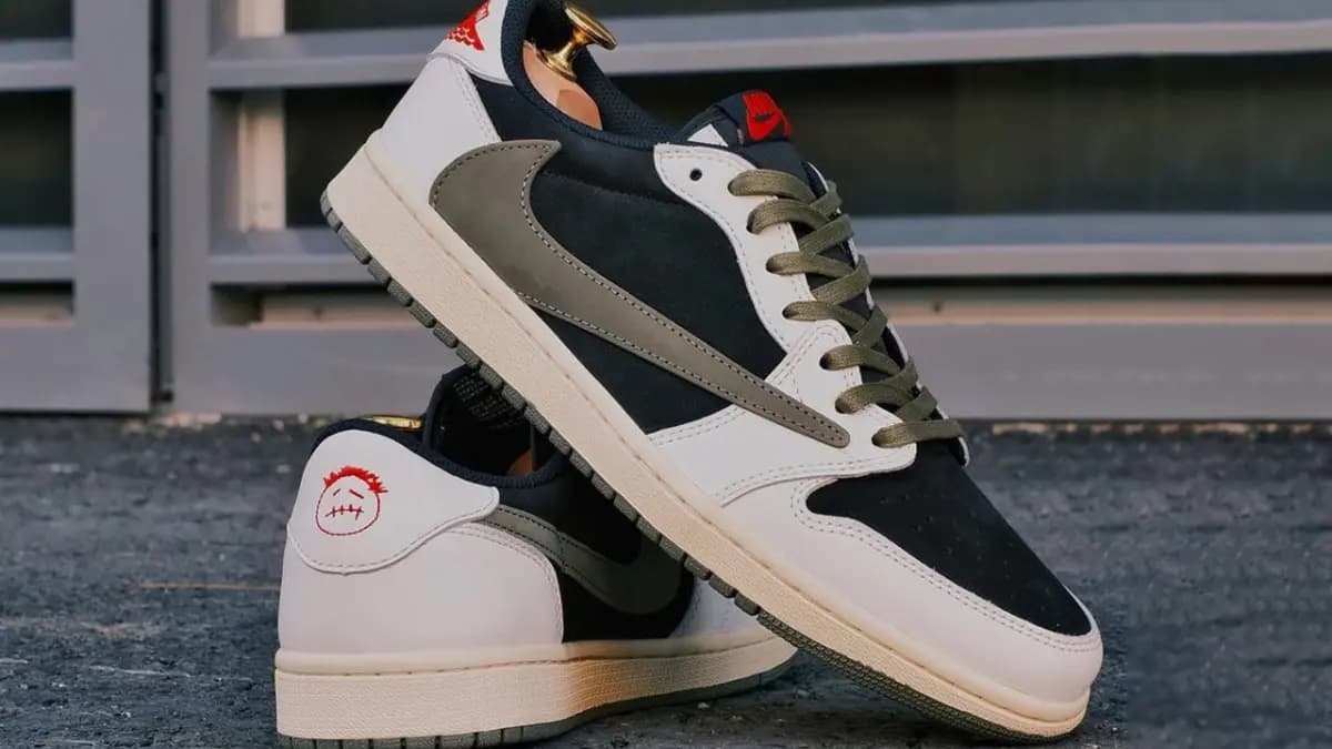 Những mẹo để xác định Travis Scott Air Jordan 1 Low "Olive" chính hãng