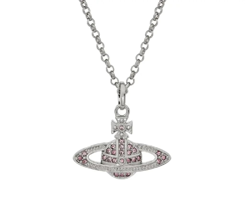 Vòng Cổ Vivienne Westwood Mini 'Silver Pink' 6302008602P207