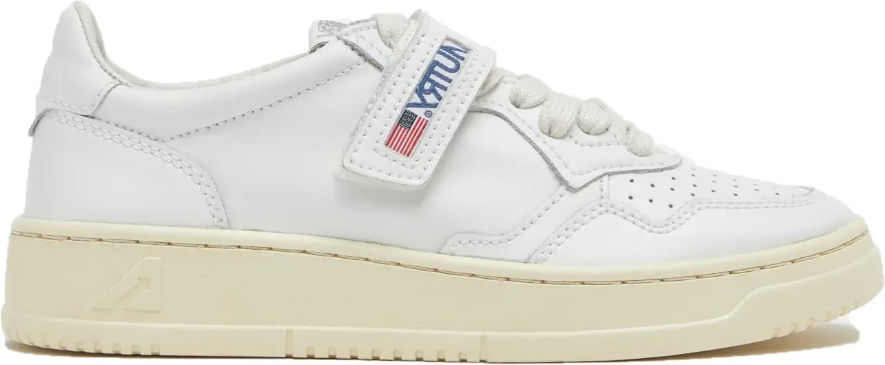 Giày Autry Strip Medalist Low Leather 'White' ASLW-LV01