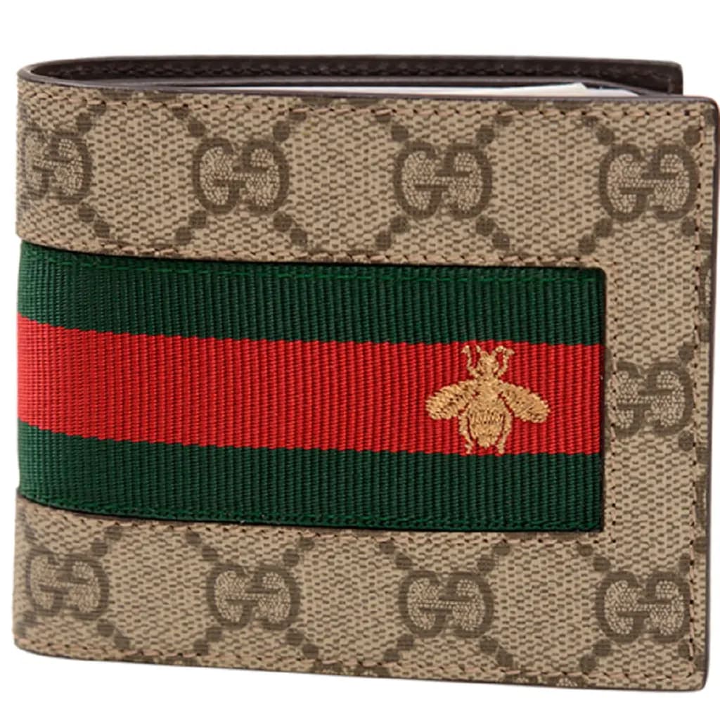 Ví Gucci GG Web Wallet 'Beige Ebony' 408827-KLQCN-8461