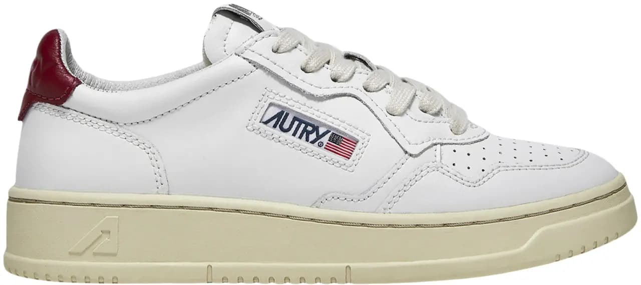 Giày Autry Medalist Low 'White Bordeaux' AULW-LL43