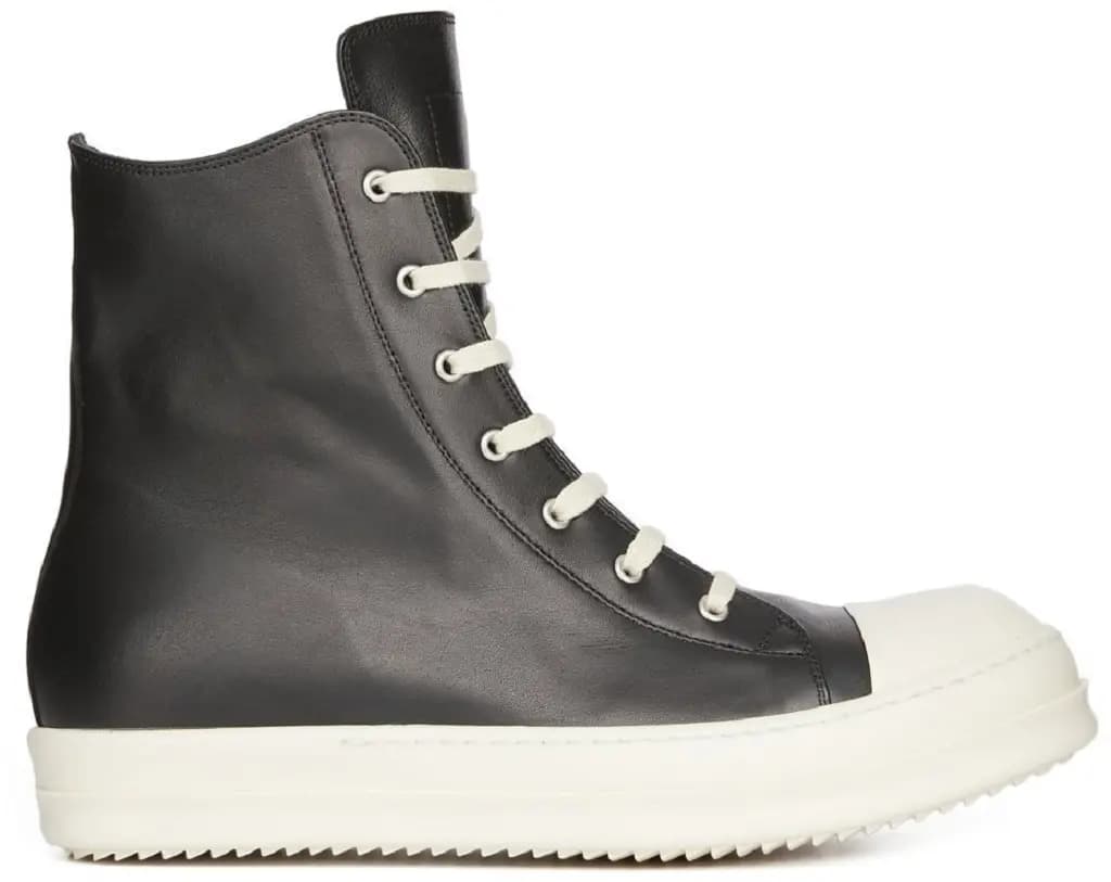 Giày Rick Owens Full Grain Calf 'Black Milk White' RP01C5890LPO-911