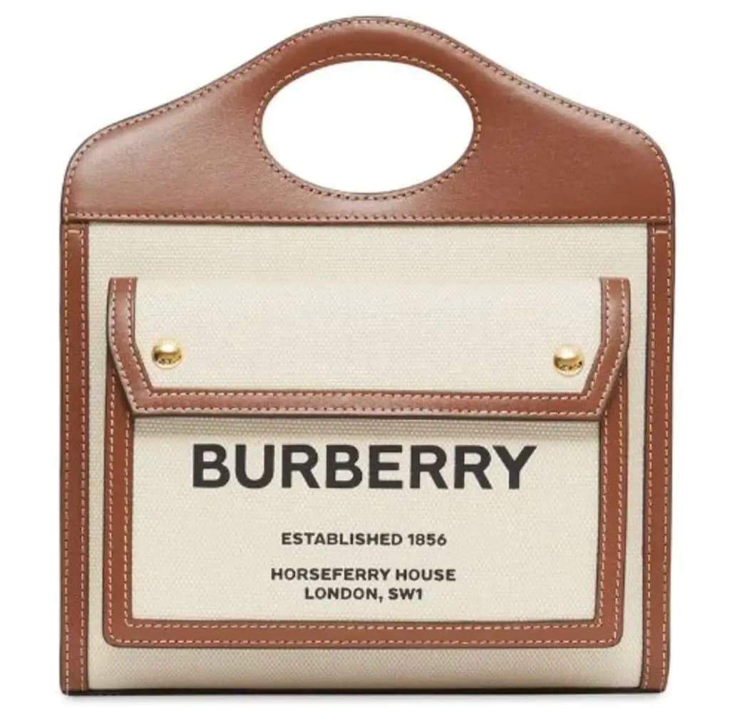 Túi Burberry Mini Canvas Leather Pocket 'Beige' 80393611