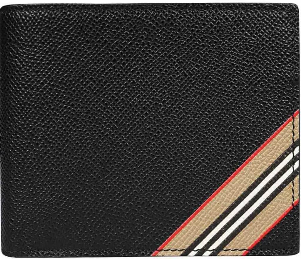 Ví Burberry Icon Stripe Print International 'Black' 80330721