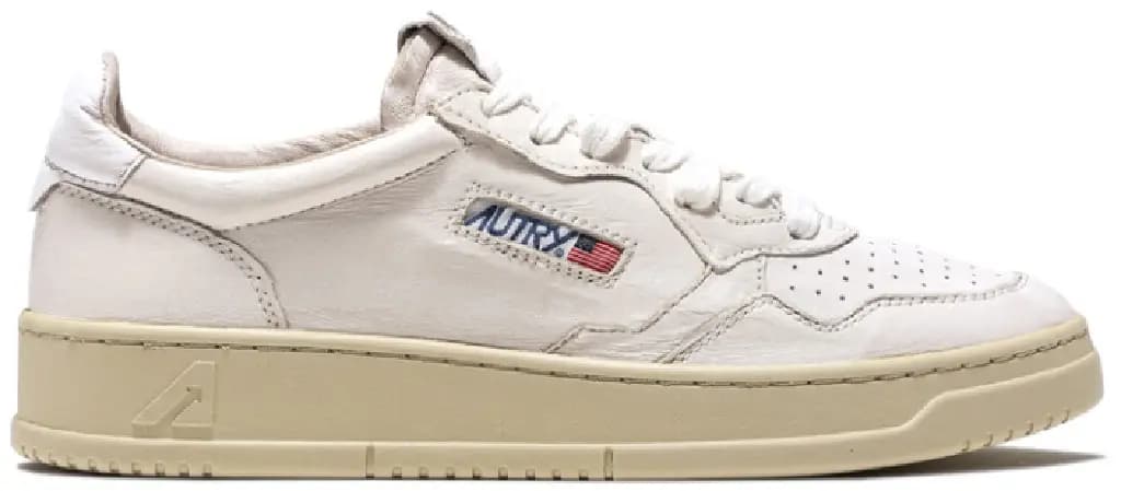 Giày Autry Medalist Low Goatskin 'White' AULM-GG04