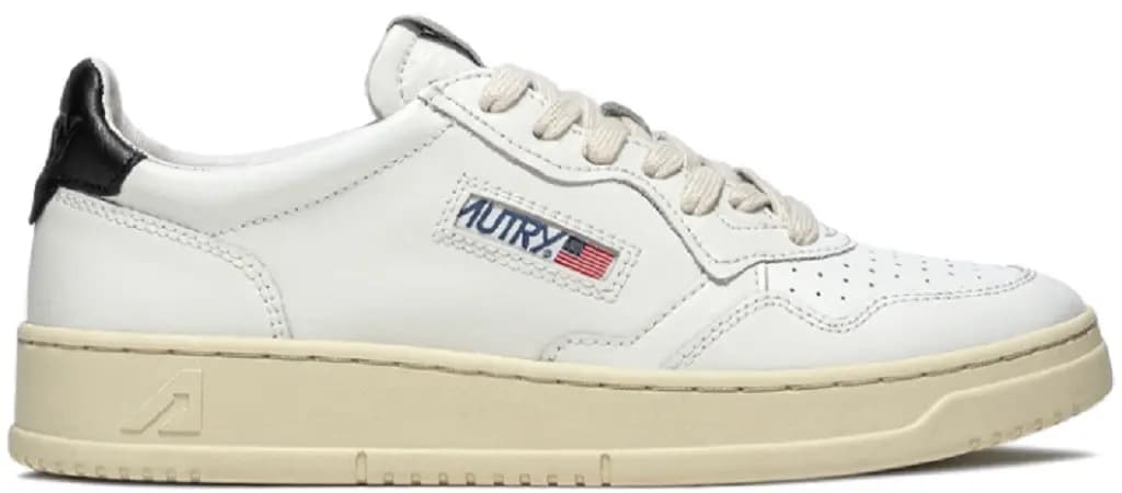 Giày Autry Medalist Low Leather 'White Black' AULM-LL22