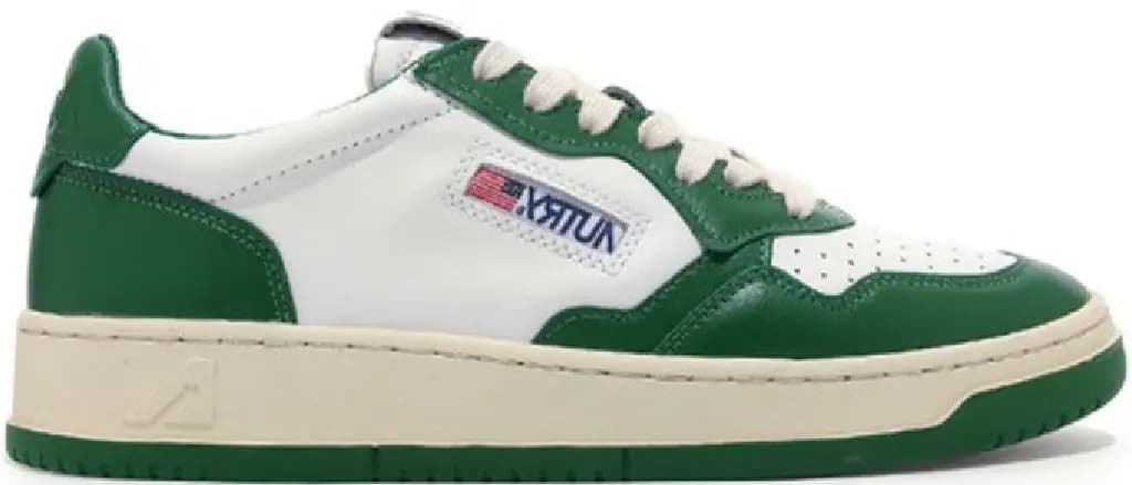 Giày Autry Medalist Low Leather 'Green White' AULM-WB03