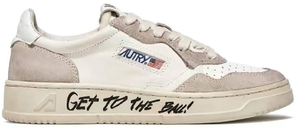Giày Autry Medalist Low Leather Suede 'White' AULM-LD01