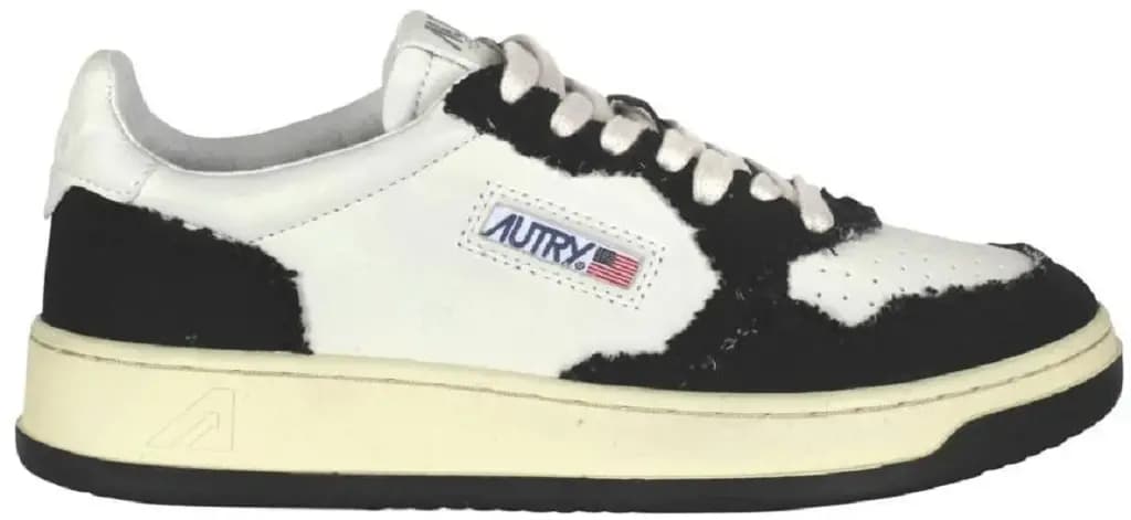 Giày Autry Medalist Low Goatskin 'White Black' AULW-CB02