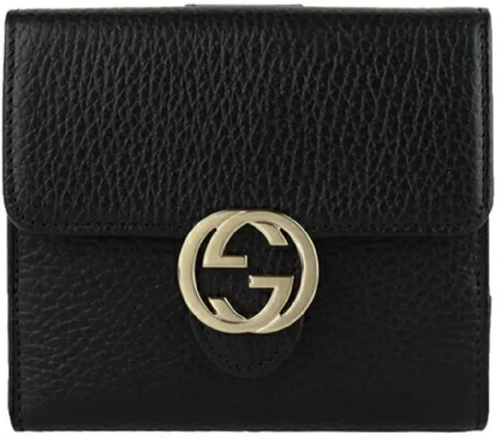 Ví Gucci Plain Leather Folding 'Black' 615525-CAO0G-1000