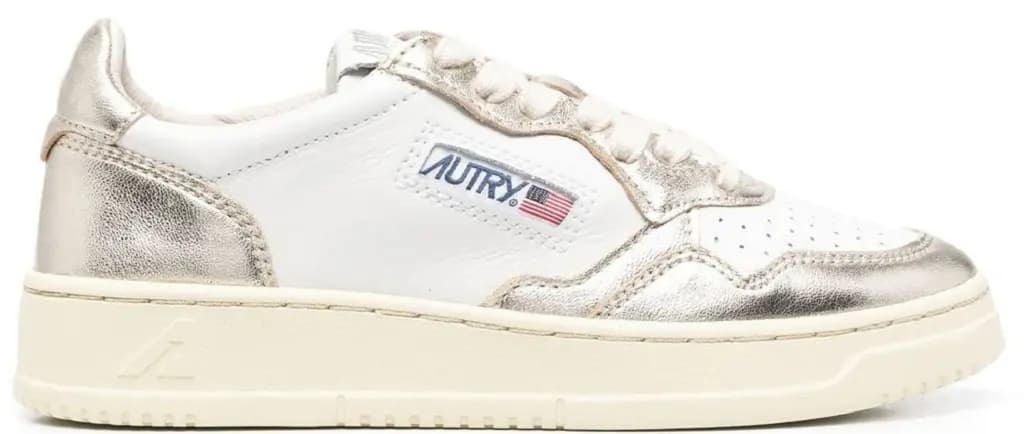 Giày Autry Medalist Low Leather 'White Platinum' AULW-WB16