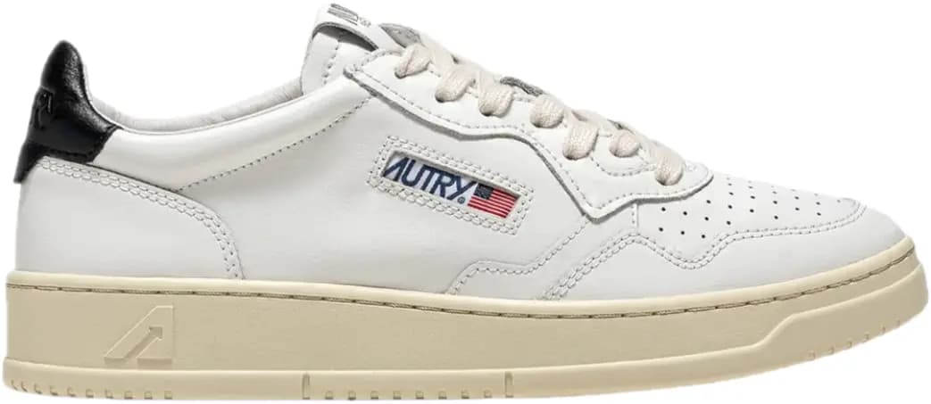 Giày Autry Medalist Low Leather 'White Black' AULW-LL22