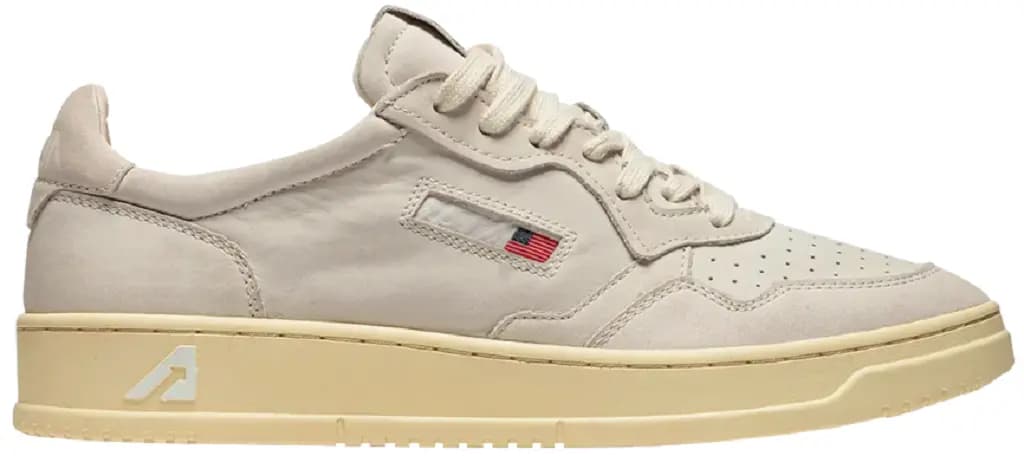 Giày Autry Medalist Low Nubuck 'White' AULM-NN01