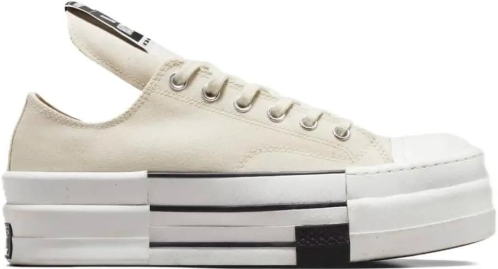 Giày Converse Rick Owens x Drkshdw Dbl Drkstar Chuck 70 Low 'Natural Ivory' A04955C