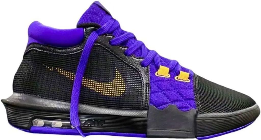 Giày Nike LeBron Witness 8 Lakers 'Black Purple' FB2239-001