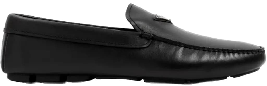 Giày Prada Triangle Logo Leather Loafers 'Black' 2DD172-A21-F0002