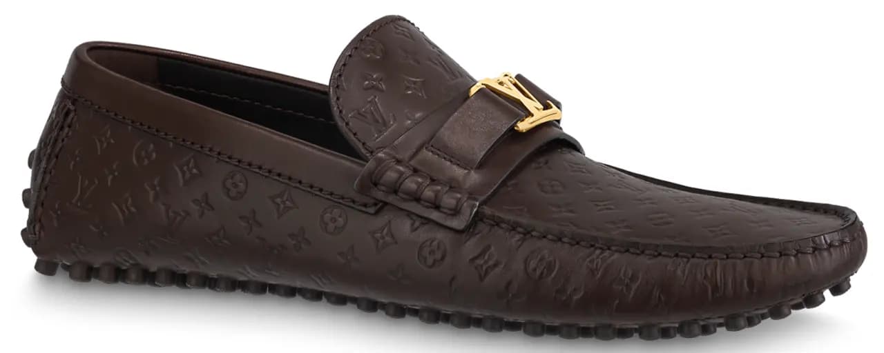 Giày Louis Vuitton Hockenheim Moccasin 'Brown' 1ABM61