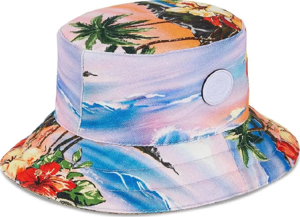 Mũ Gucci GG Canvas Island 'Aqua Yellow' 697361-3HAKO-3975