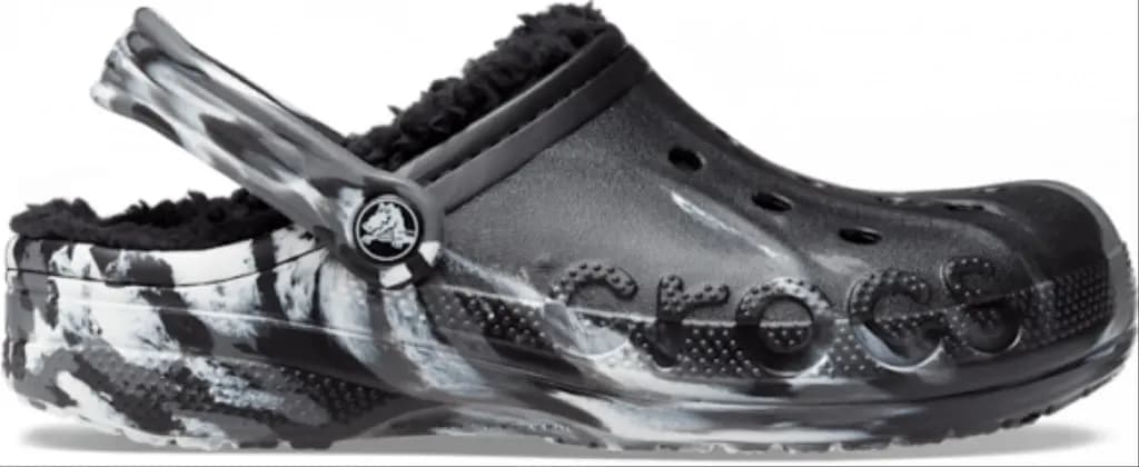 Dép Crocs Baya Lined Marbled Clog 'Black White' 208333-0C4