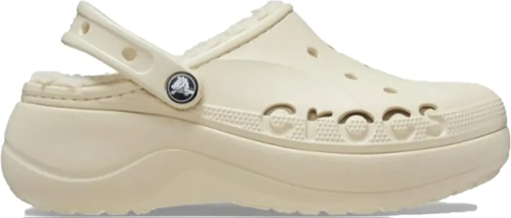 Dép Crocs Baya Platform Lined Clogs 'Off White' 208708-11S
