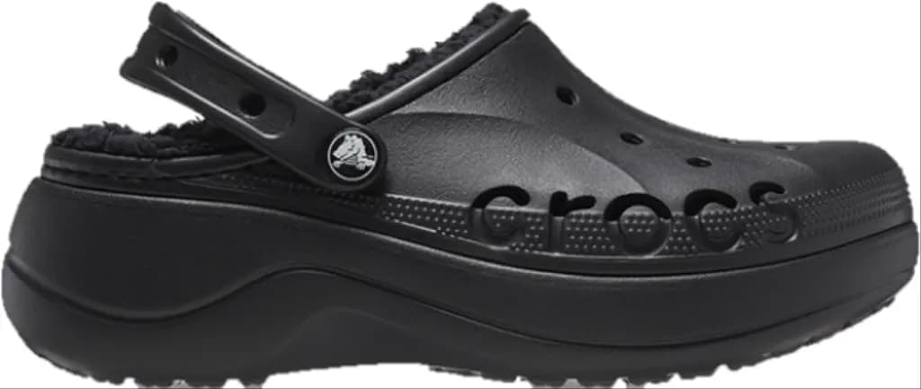 Dép Crocs Baya Platform Lined Clogs 'Black' 208708-001