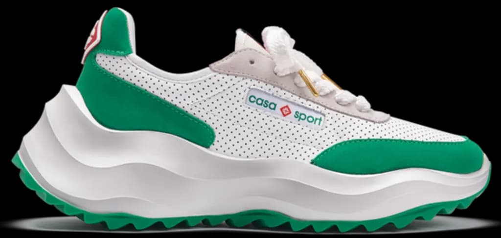 Giày Casablanca Atlantis Tennis Sneaker 'White Green' AF22-SNK-001-03