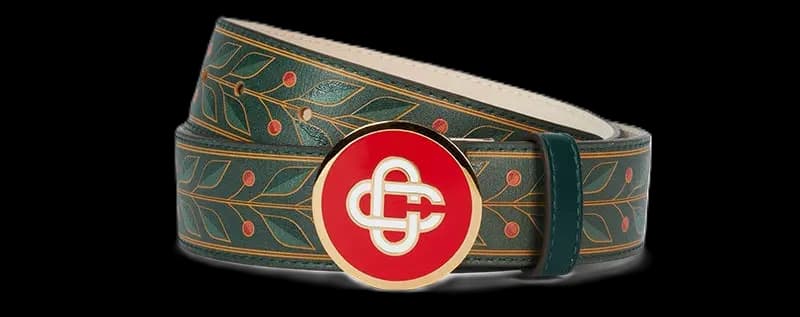 Thắt Lưng Casablanca Monogram Logo Leather 'Cinnamon' AF22-ACC-026-02