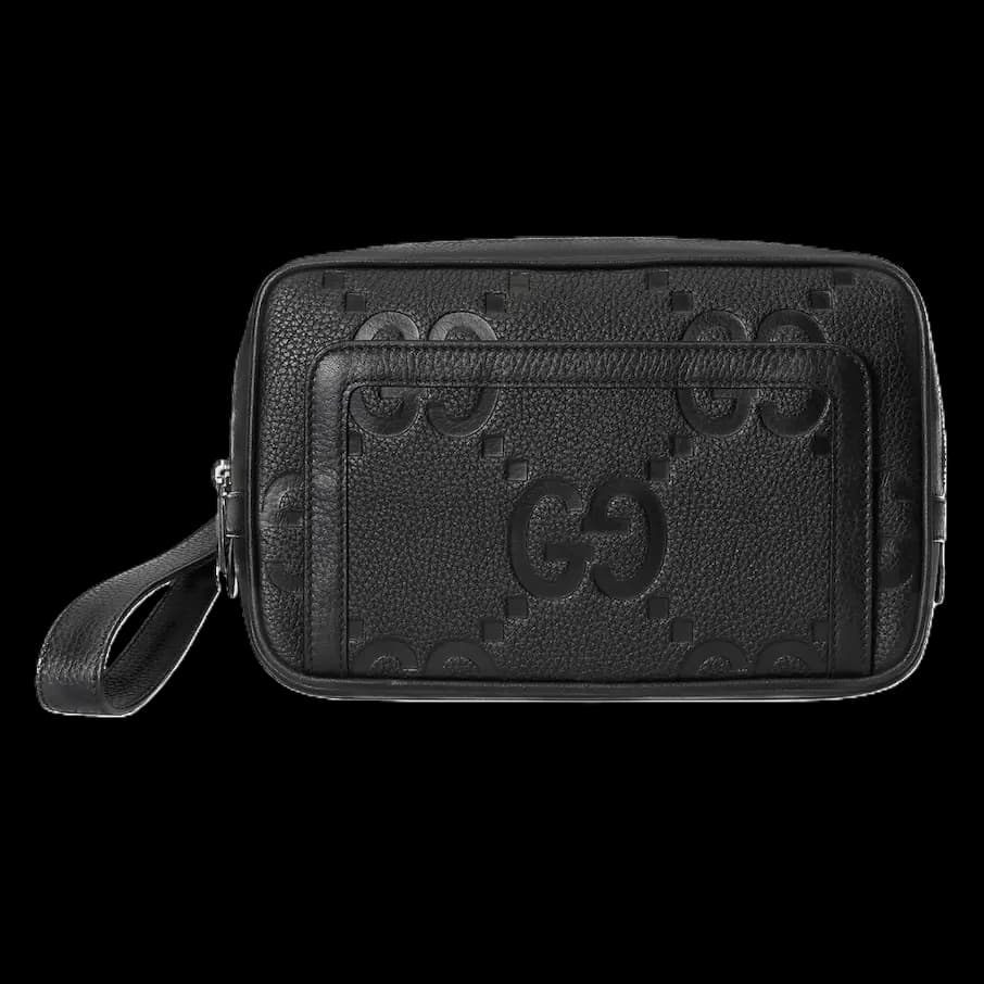 Túi Gucci Jumbo GG Pouch 'Black' 760224-AABY0-1000