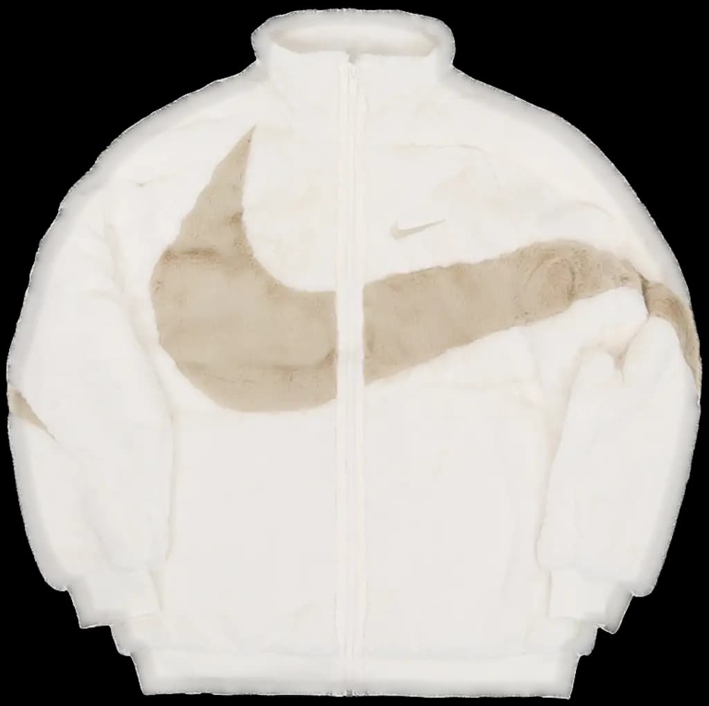 Áo Nike NSW Swoosh Fur Jacket 'White' FB7664-133