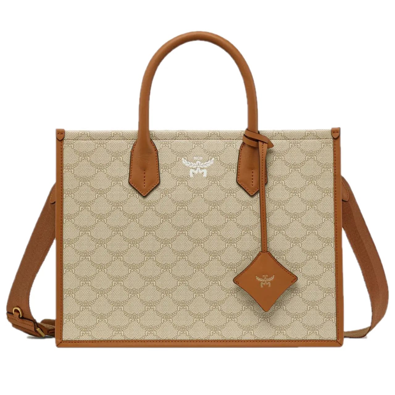 Túi MCM Himmel Tote in Lauretos 'Beige' MWTESAC02I9001