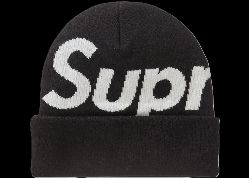 Mũ Supreme Big Logo Beanie 'Black'