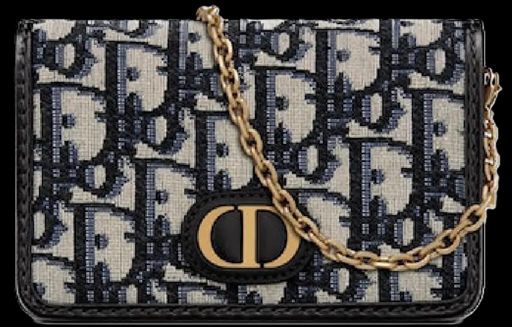 Túi Dior 30 Montaigne Nano Pouch 'Blue Oblique Jacquard' S2105UTZQ-M928