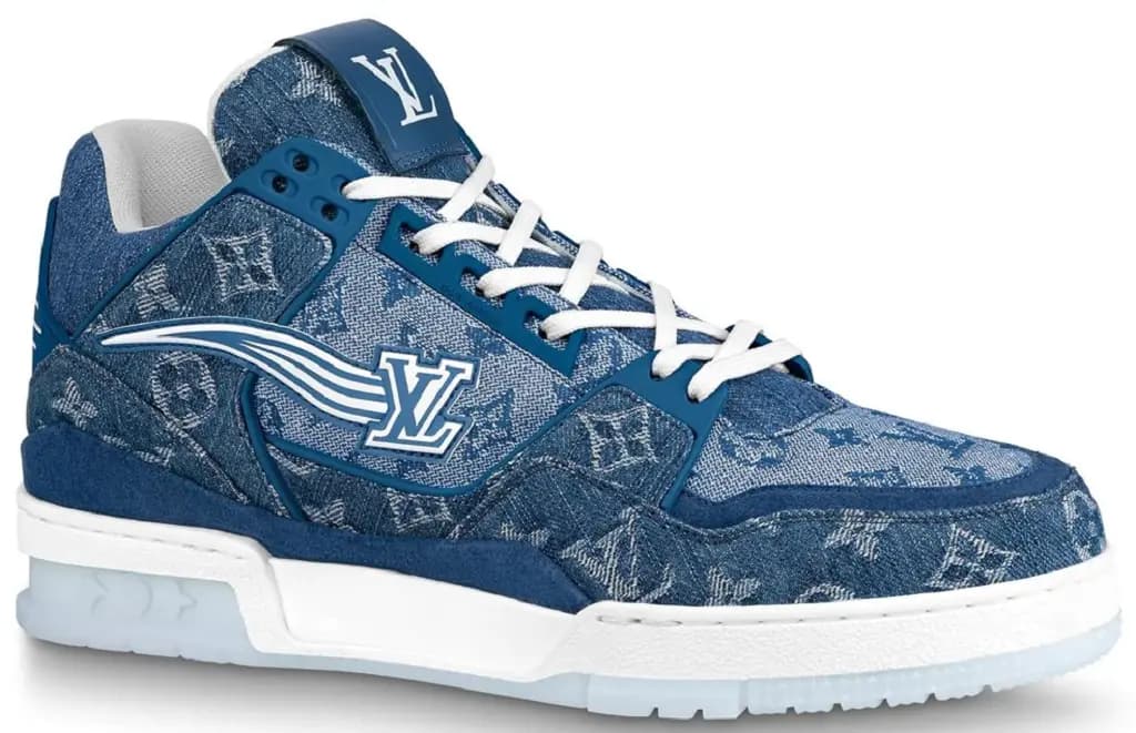 Giày Louis Vuitton Trainer Low 'Monogram Denim' 1A7S53