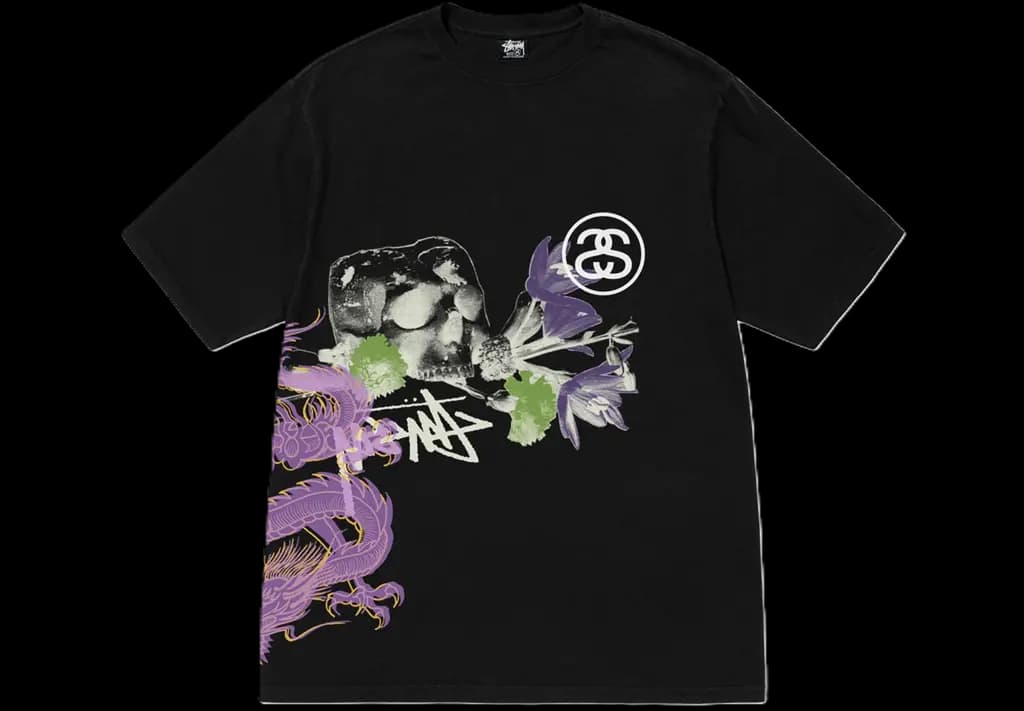 Áo Stussy Strike Pigment Dyed T-Shirt 'Black'