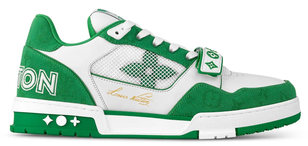 Giày Louis Vuitton LV Trainers 'Green' 1ABLY2